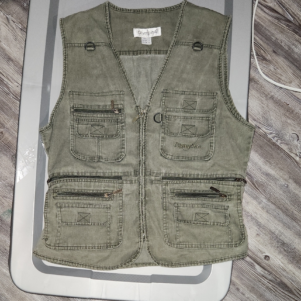 Olive Green Utility Vest